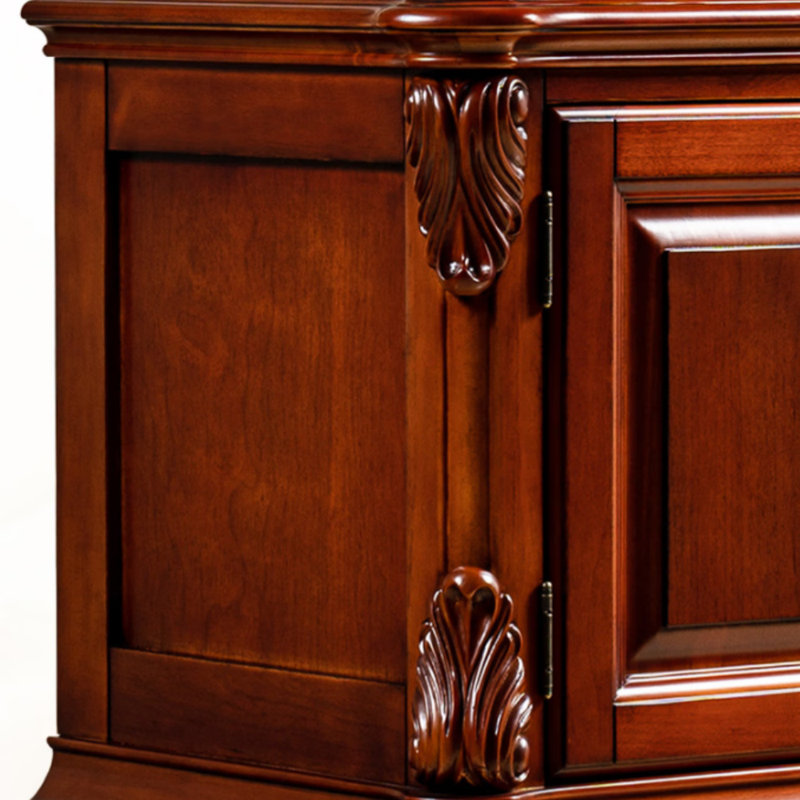 Buffet multifonctionnel en bois massif, H 37,4 po x l 47,24 po x P 17,72 po