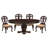 Hickmon 60 " Extendable Round and Oval Solid Wood Top Dining Table