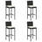 Garden Bar Set 5 Piece with Cushions Poly Rattan Table&Chair-848127185
