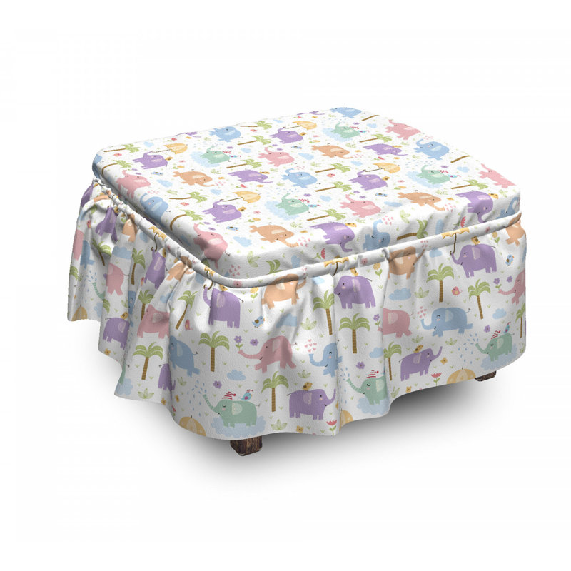 Housse pour repose-pieds childish jungle animal