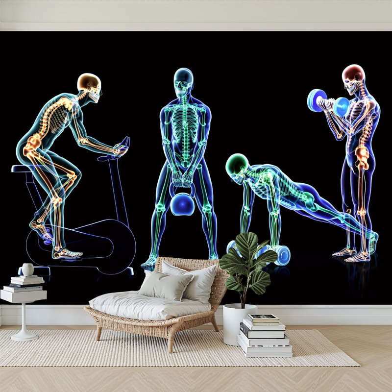 Panneau mural auto-adhésif moderne l 96 po x H 69 po Peel and Stick, L 96 po x l 69 po
