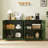 59-Inch Modern Wavy Sideboard, Curved Contour Design Storage Cabinet, 4-Door Cabinet With Storage Function, Suitable For Kitchen/Bedroom/Living Room, Green, 59.0"L X 15.7"W X 27.7"H-655149972