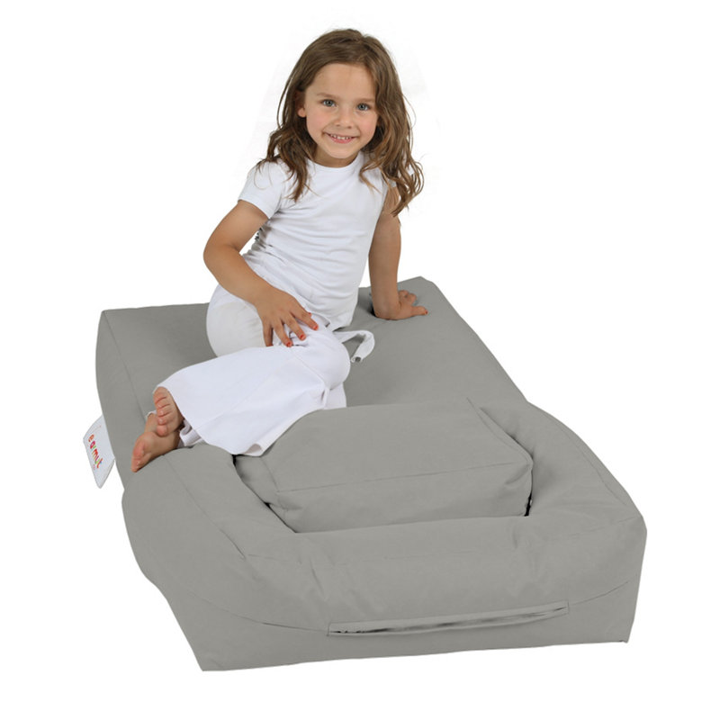 Original Waterproof Garden Bean Bag Chair, Fume Gray, 25.6 x 15.7 x 19.7 inches | 100% Polyester Fabric, 100% Recycled Styrofoam Beads | Maximum Weight Capacity: 440 lbs, Hidden Double Zipper | Modern Outdoor Seating