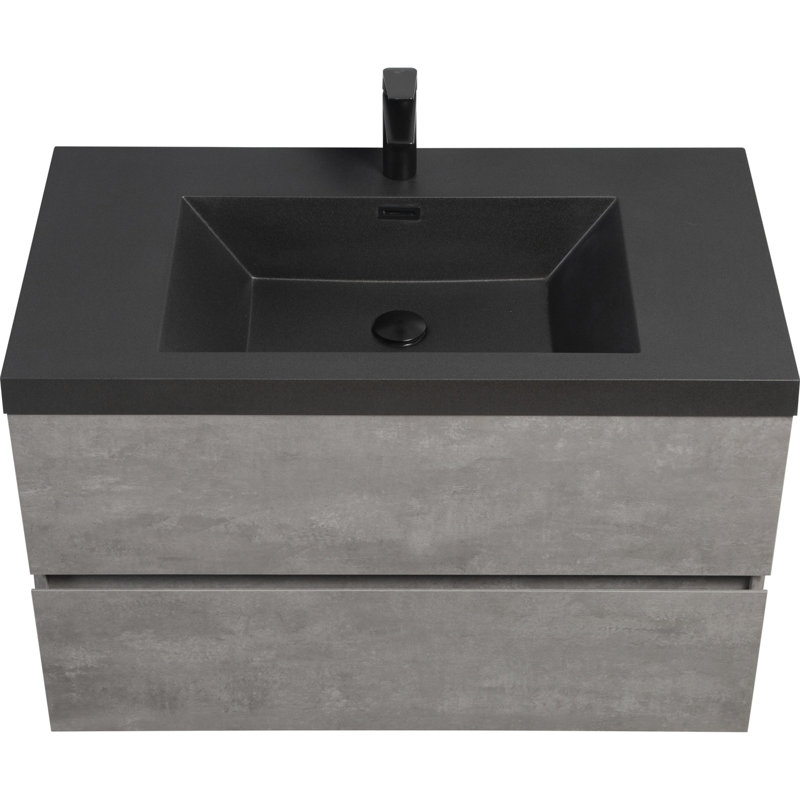 Meuble-lavabo mural moderne pour salle de bain