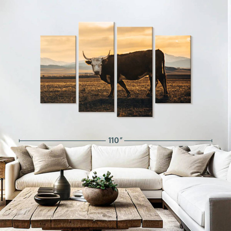Brampt Looking Bull, 54"H x 84"W