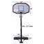 Panier de basketball d'extérieur portatif en acier à hauteur ajustable de 43 po