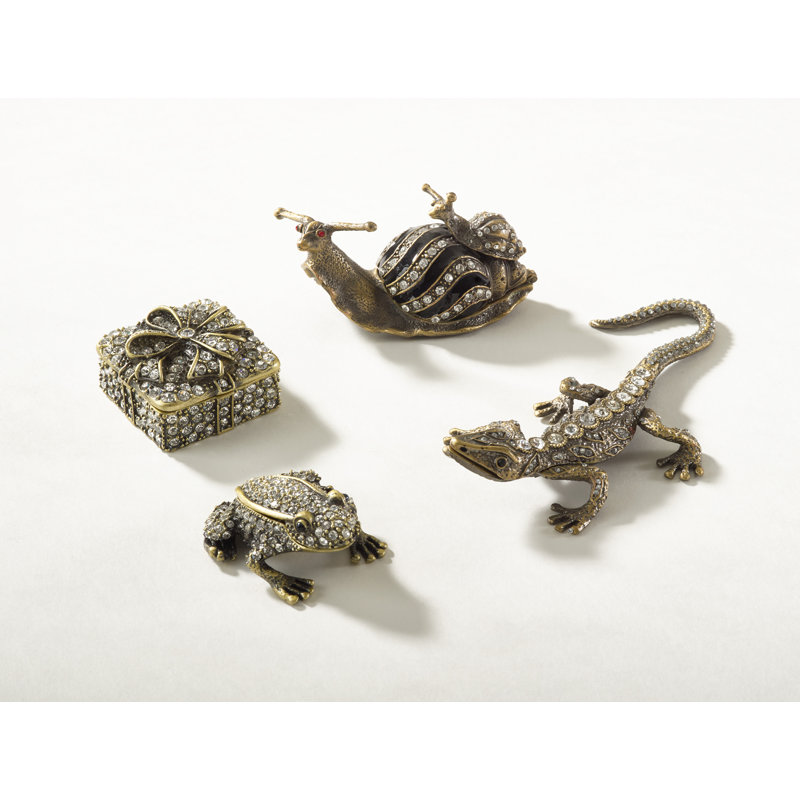 Boîte à bibelot avec motif gecko