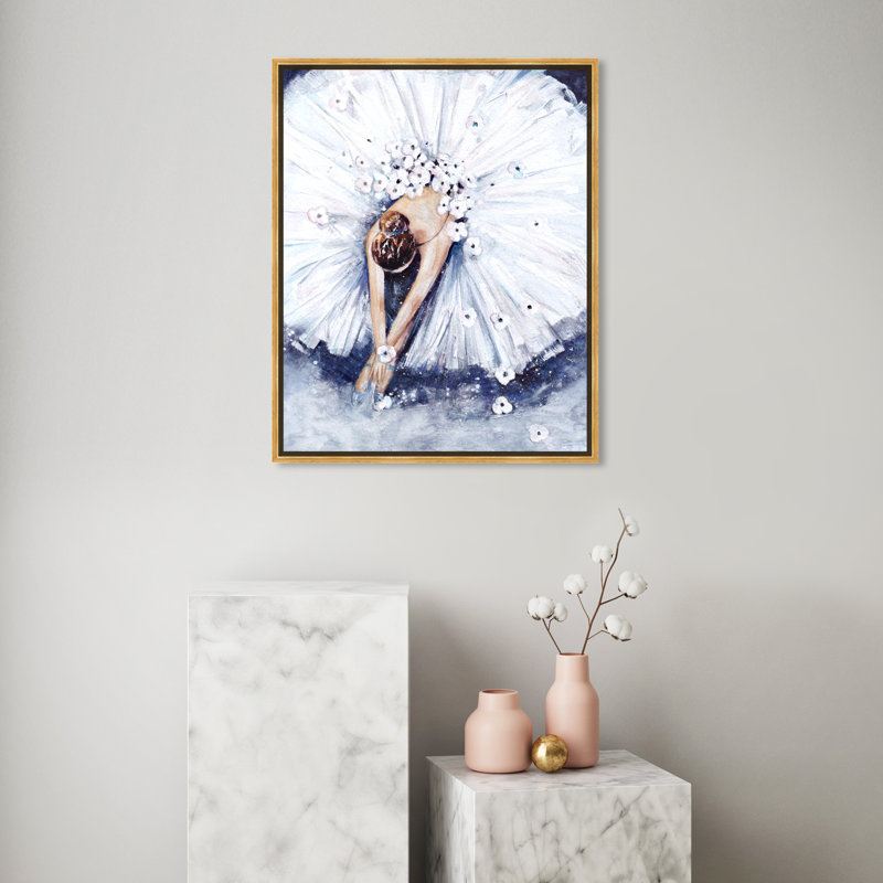 " Doll Memories - Ballerina " Painting Print, 28" H x 24" W , Gold Framed