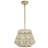 Hagedorn 4 - Light Dimmable Candle Style Lantern Geometric Chandelier Pendant with Soft Gold Hardware and Adjustable Hanging Height
