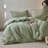 Housse de couette pour lit double 100% coton vert-105587805