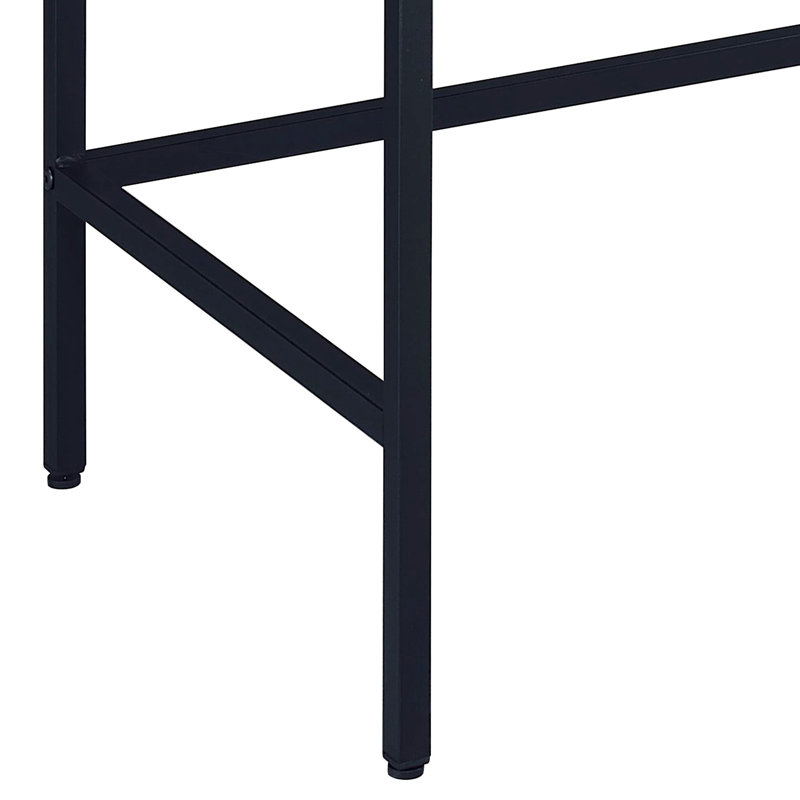 Bureau en bois naturel et noir avec rangements astucieux à tiroirs pour un espace de travail productif - 2 tiroirs