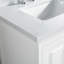 Meuble-lavabo double autoportant de 60 po entièrement assemblé, structure en bois massif, portes et tiroirs à fermeture en douceur, marbre d'ingénierie, meuble-lavabo blanc de style américain assemblé, bois d'hévéa, système, catégorie A