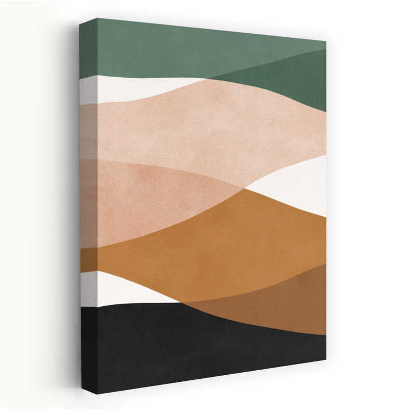 «Earthy Desert Landscape Contemporary Landscape Nature», reproduction d'art murale, H 48 po x l 32 po