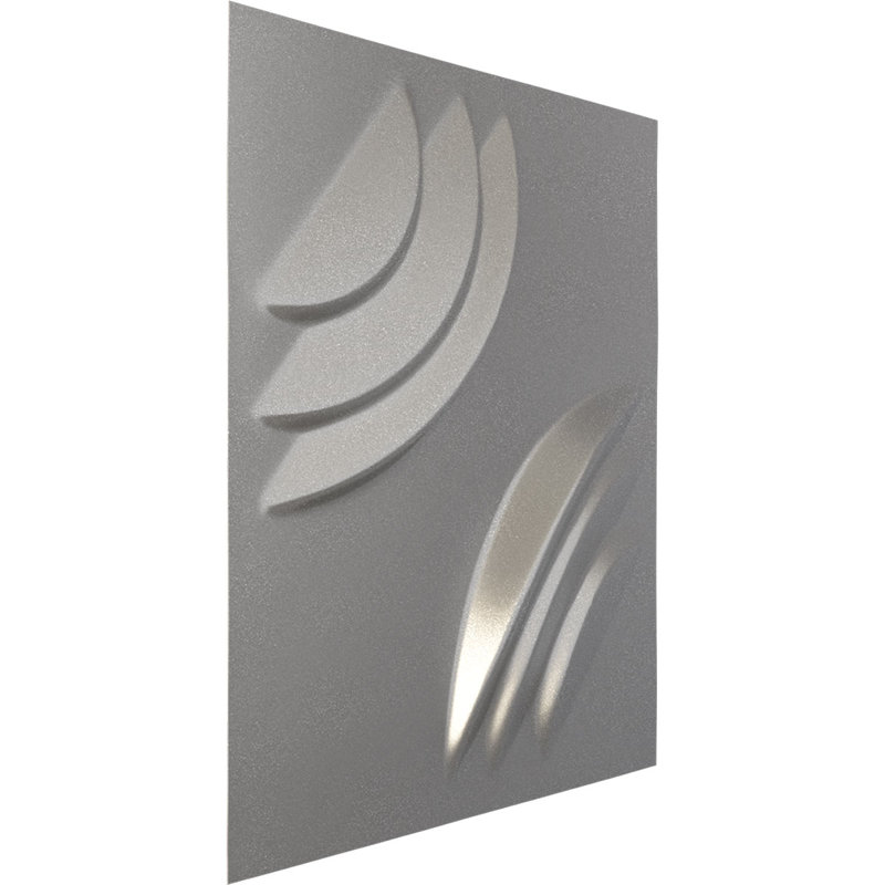 L 19 5/8 po x H 19 5/8 po Panneau mural décoratif 3D Artura EnduraWall, acier foncé métallique (couvre 2,67 pieds carrés)