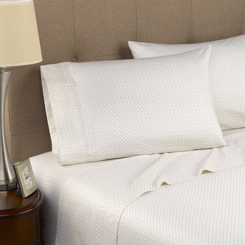 Ensemble de literie Tencel, Ensemble de draps pour très grand lit divisé + d, Blanc