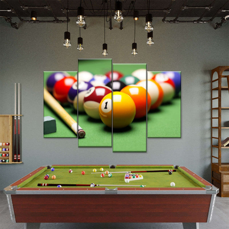 «Pool Game», reproduction d'art sur toile, H 22 po x l 36 po x P 1 po