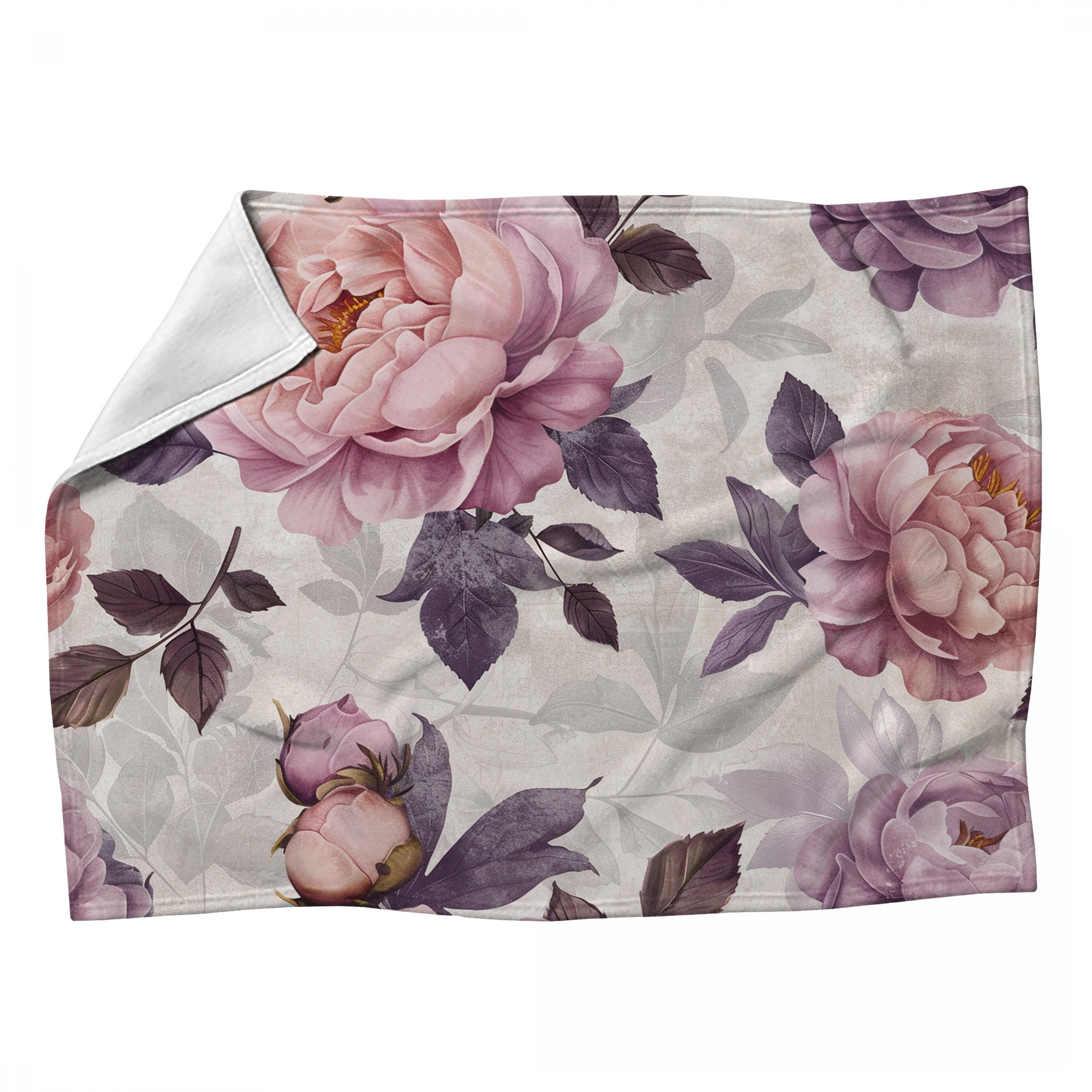 Sugar + Maple Large Stretchy Blanket - Pink Peonies