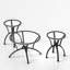 Ensemble de 3 tables basses en verre trempé à surface robuste avec finition noire rustique pour un décor de salon élégant