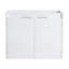 Meuble-lavabo de 24 po avec lavabo en résine, 2 portes à fermeture douce, fixation flottante, blanc brillant, charnières de fermeture murales élégantes, conception de fixation,