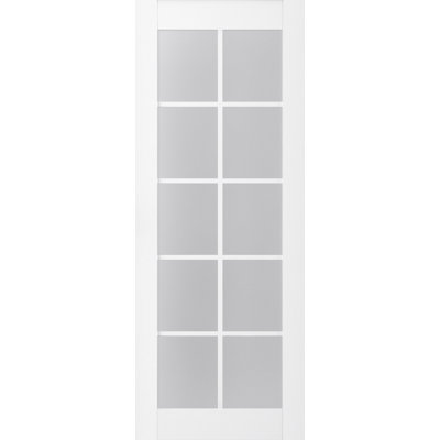 Palladio 10 Lite Manufactured Wood and Glass Paneled Interior Door Slab