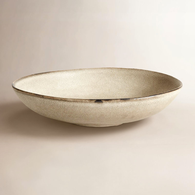 Joss & Main Ceramic Serving Bowl, Oyster