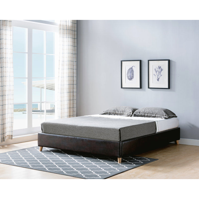 Goodwater Vegan Leather Platform Bed