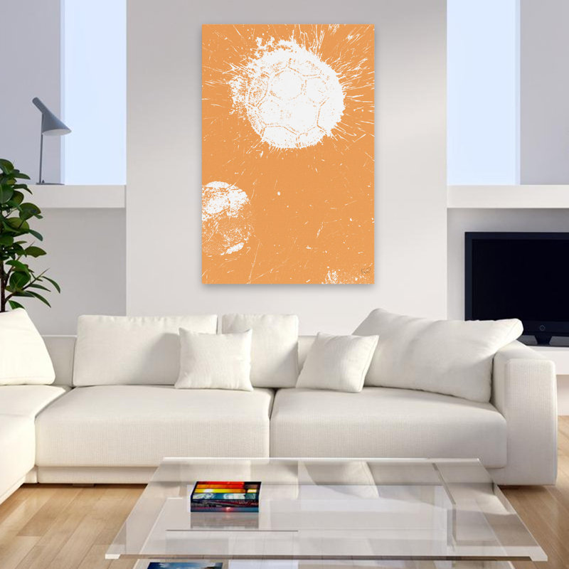 Baller IV Crop - Art abstrait de jeux de balle noir, H 48 po x l 32 po