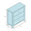 Commode décorative 3 tiroirs
