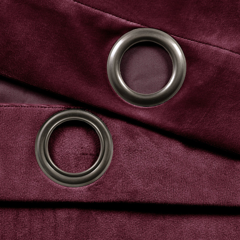 Paire de rideaux isolants Prima Velvet, prune, l 38 po x L 63 po
