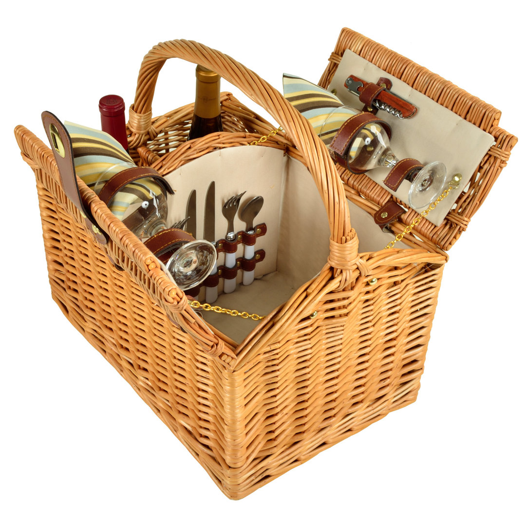 Wicker Picnic Basket Arlmont & Co.