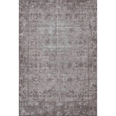 Premium Machine Washable Larock AMF1228 Global Rug
