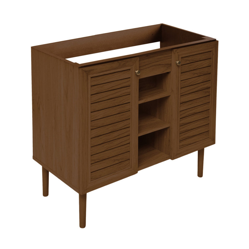 Armoire de meuble-lavabo sur pied 36 po Bron, Brun