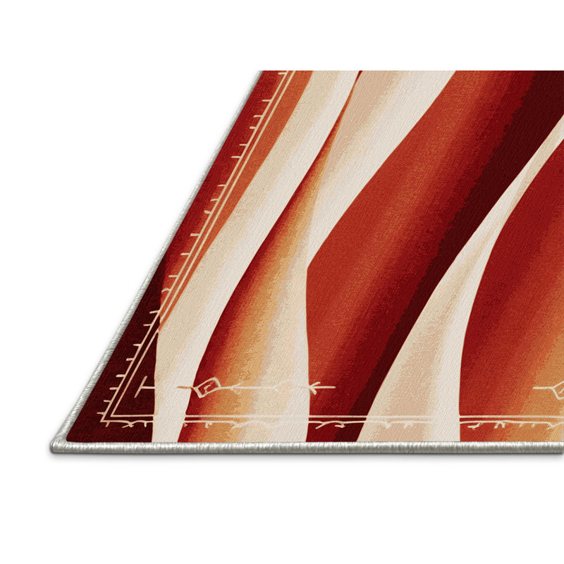Terracotta Horizon Rug, Rectangle 4' x 6'