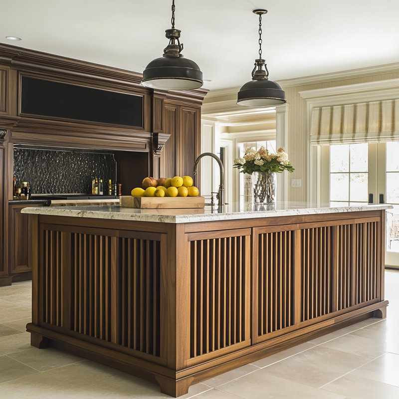 H 5.25'' W x 0.75'' D Wood Wall Nice / Cove, Walnut, 72" H x 5.25" W x 0.75" D