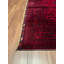 Tapis en laine et coton rouge noué à la main Original