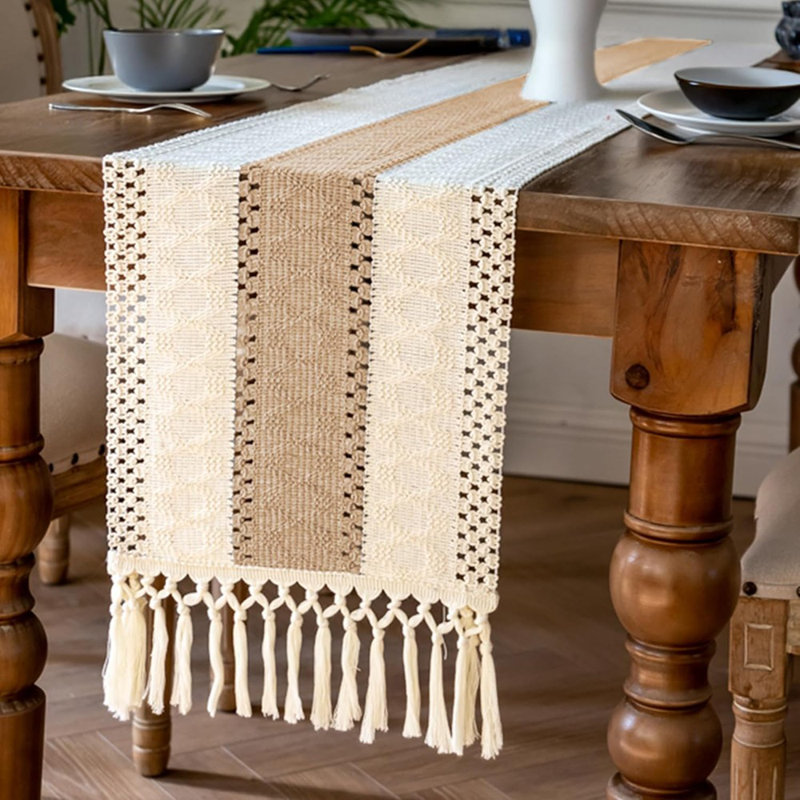 Décoration de table de salle à manger et de table basse en coton doux pour les événements d'automne, de l'Action de grâce, de Noël et du restaurant