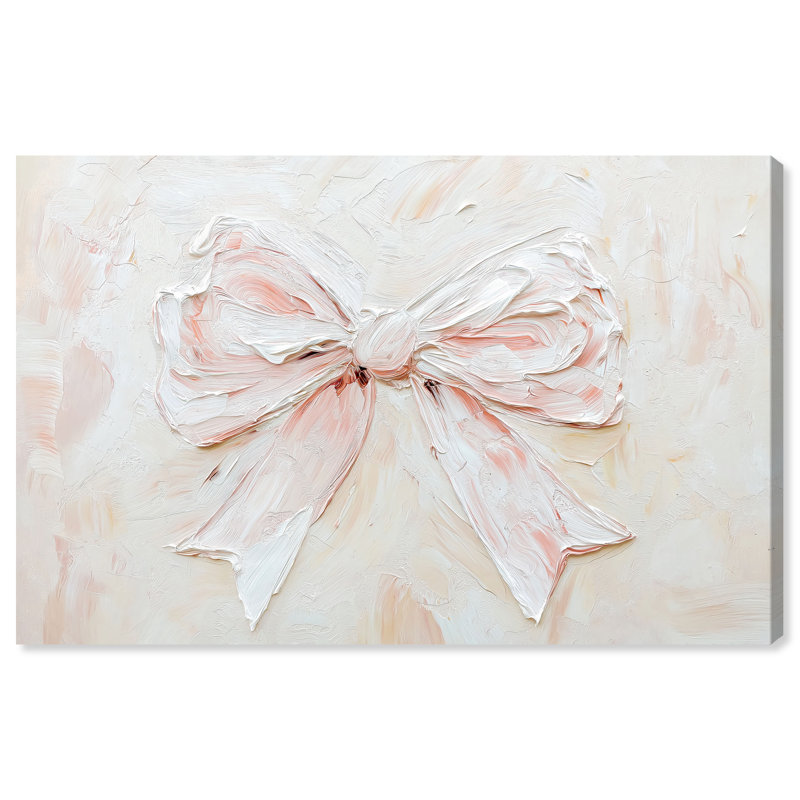 Relief Ribbons Canvas Fashion Wall Art, 24" H x 36" W, Wrapped Canvas