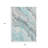 3' X 5' Teal Blue And Silver Abstract Washable Indoor Outdoor Area Rug