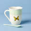 Lenox Butterfly Meadow Green Mug & Spoon, Set of 2