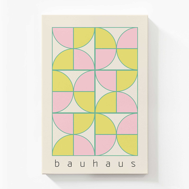 «Bauhaus Pastel Play», grande impression sur toile, H 54 po x l 36 po