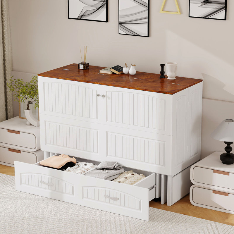 Murphy Bed Storage Cabinet with Drawers