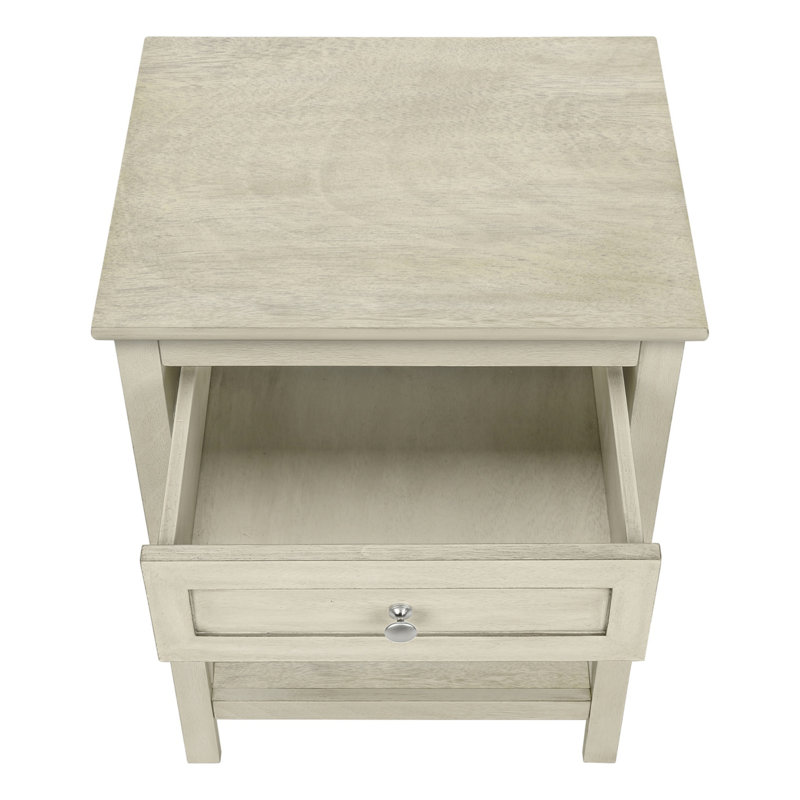 Table d'appoint en placage à 2 niveaux avec tiroir de rangement, pour la décoration et l'organisation d'une chambre ou d'un salon