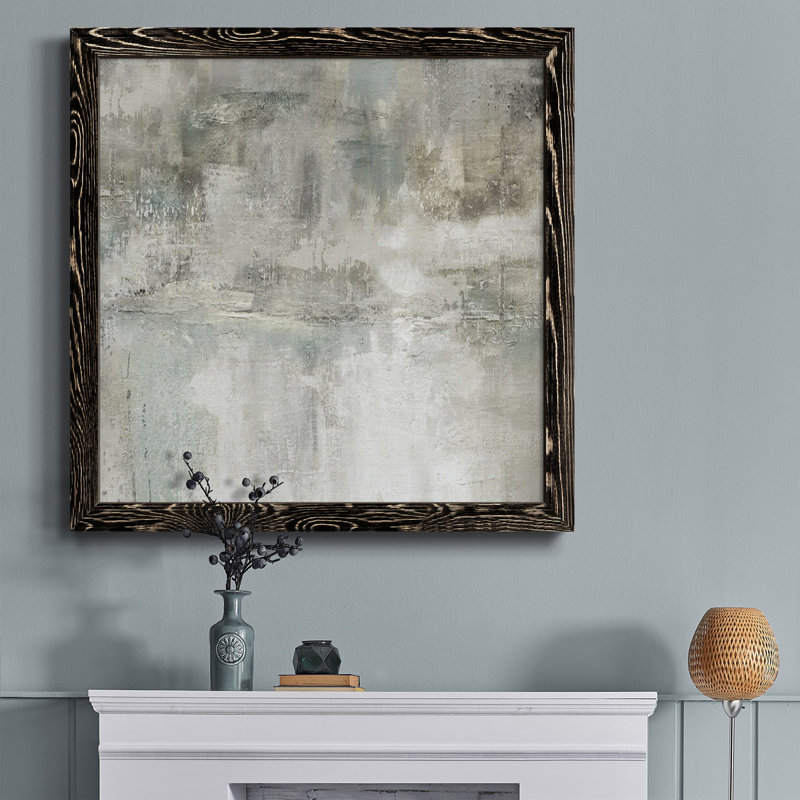 Boho Cacti IV - Peinture sur toile encadrée, H 31,5 po x l 31,5 po x P 1,5 po, Cadre noir