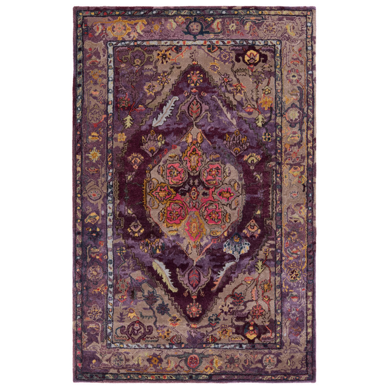 Tapis mauve / gris Halterman, Rectangle 12 pi x 15 pi