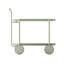 Chariot de rangement Moon (vert) de style chariot de cuisine moderne scandinave, L 24,8 po x l 16,5 po x H 25,4 po, ABS + acier, 2 niveaux, îlots de cuisine et chariots, vert antique