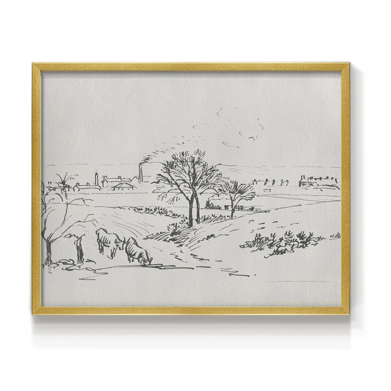 Croquis rétro - VII - Reproduction encadrée - Restickable
