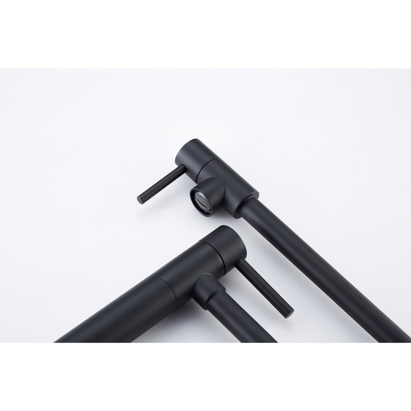 Robinet remplisseur de pot avec tige d'extension, Noir mat