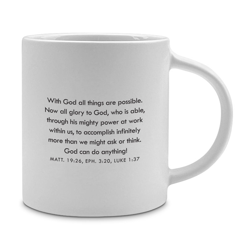 Tasse avec God All Things Are possible