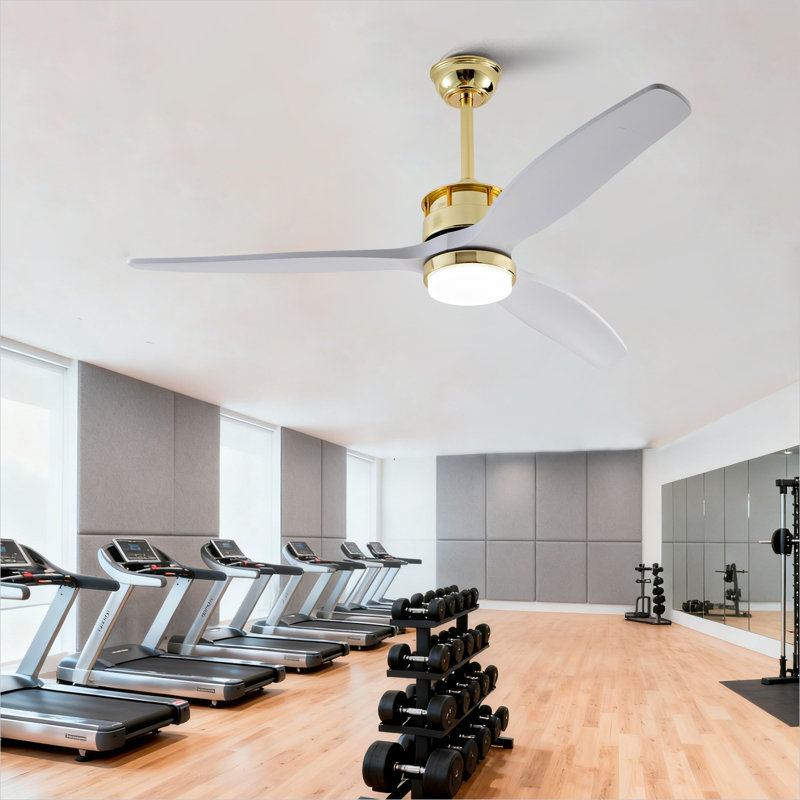Ventilateur de plafond 3 pales 52 "avec télécommande et lumière DEL