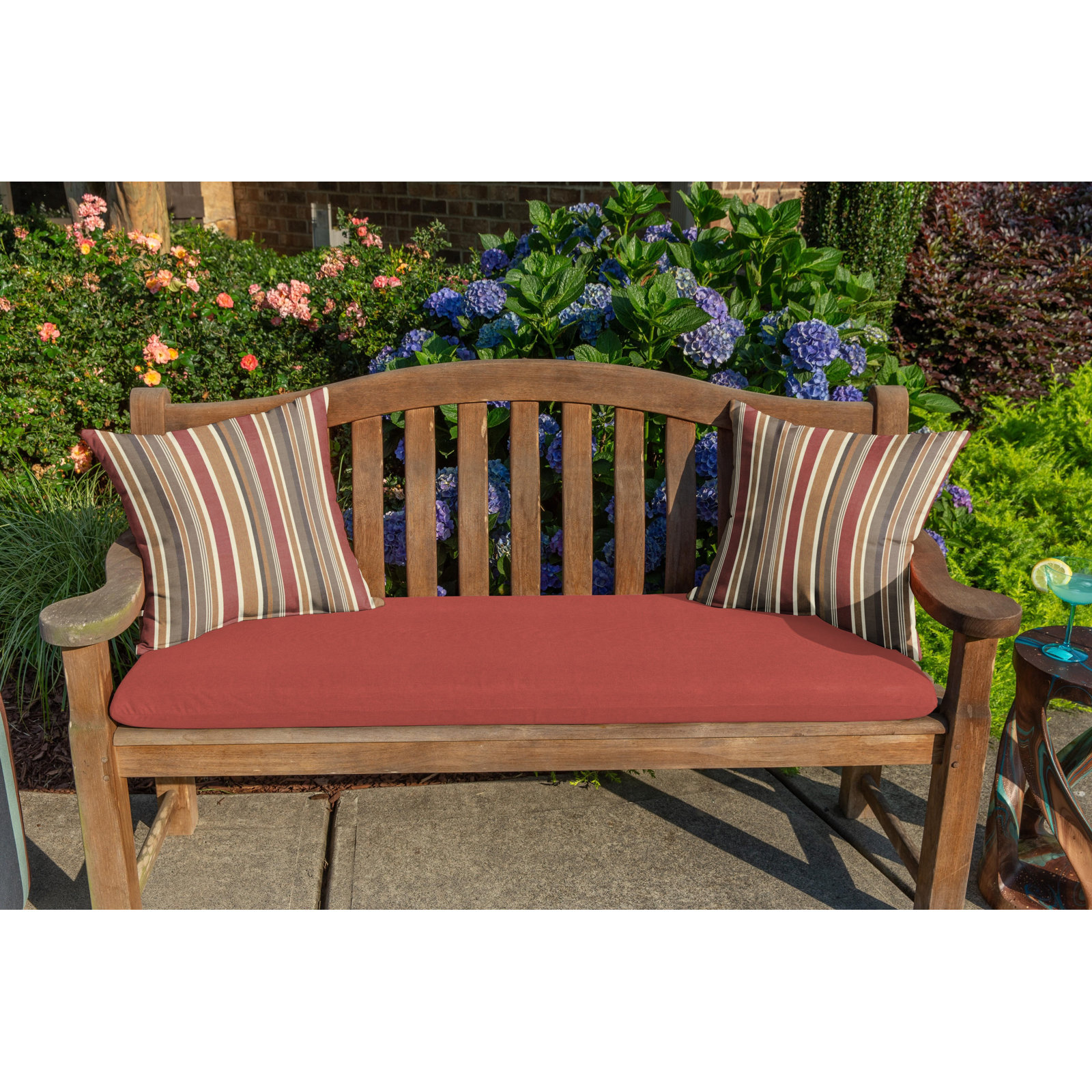  Outdoor Square Pillow Cover & Insert, 20"H x 20"W, Brannon Redwood Sunbrella®